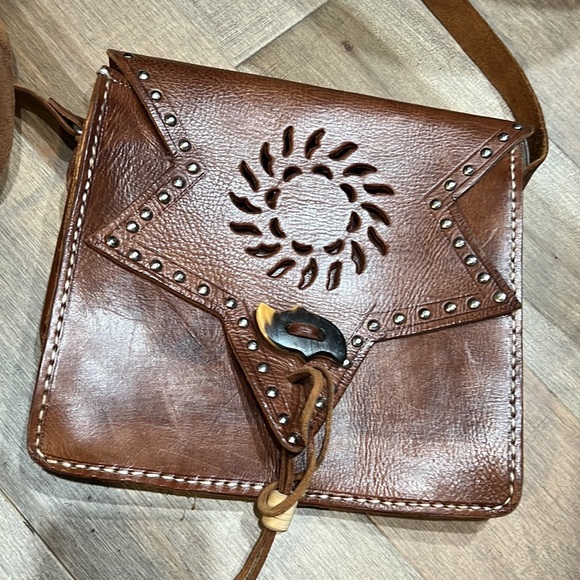 Brown leather crossbody bag - Picture 2 of 7